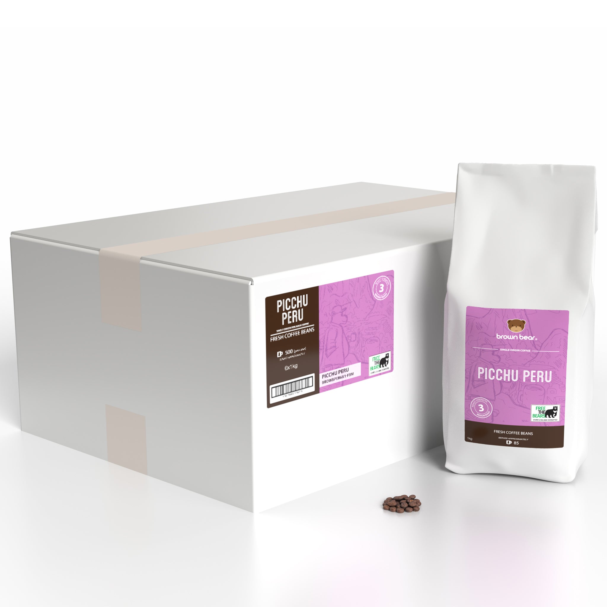 Peruvian Coffee Case 6x1kg - Medium Roast - Strength 3 - Picchu Peru